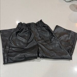 Zara Black Faux Leather Pants